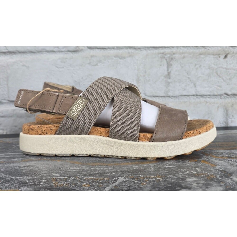 KEEN Women’s Elle Criss Cross Sandals Brindle Birch Size 6.5
